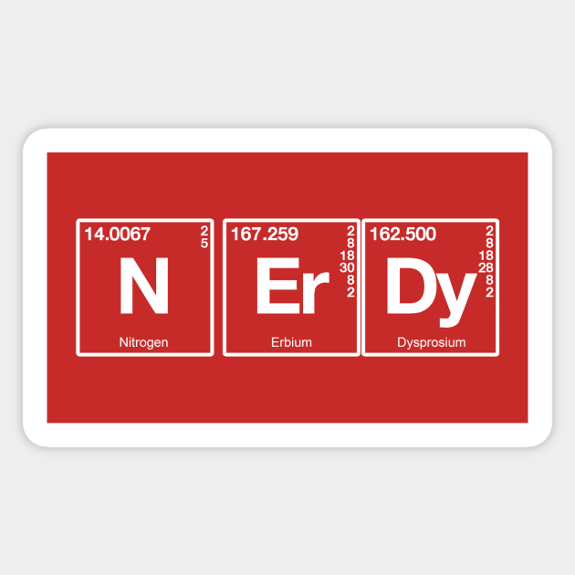 Elements Of a Nerd Sticker by Rebus28